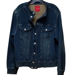 Gloria Vanderbilt Dark Blue Denim Jean Jacket